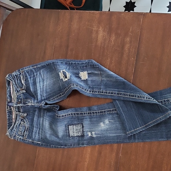 Amethyst Jeans distressed wide leg mid rise - Picture 4 of 17